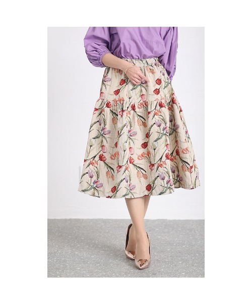 Sawa a la mode(サワアラモード)の「ゴブラン織りスカート(スカート・レディース・ブルー/ベージュ・FREE)」の14枚目の写真