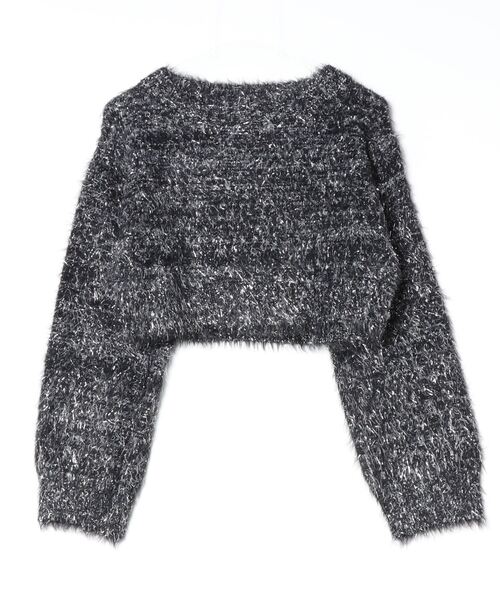 EMODA（エモダ）の「ワイドルーズグリッターニット（ニット/セーター・レディース・アイボリー/ブラック/グレー・FREE）」の3枚目の写真