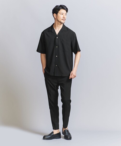 BEAUTY&YOUTH UNITED ARROWS（ビューティーアンドユースユナイテッドアローズ）の「【WEB限定 WARDROBE SMART】 Reflax オープンカラー シャツ（シャツ/ブラウス・メンズ・ダークグレー/ダークブラウン/ブラック・XL/S/M/L）」の6枚目の写真