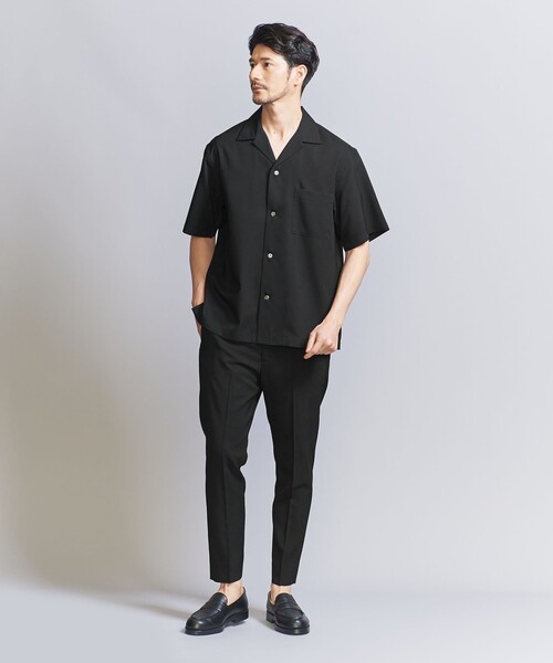 BEAUTY&YOUTH UNITED ARROWS（ビューティーアンドユースユナイテッドアローズ）の「【WEB限定 WARDROBE SMART】 Reflax オープンカラー シャツ（シャツ/ブラウス・メンズ・ダークグレー/ダークブラウン/ブラック・XL/S/M/L）」の7枚目の写真
