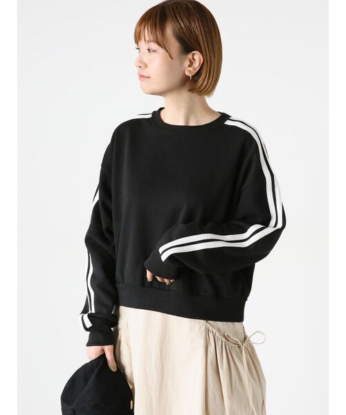 Lugnoncure（ルノンキュール）の「ライン入りスウェット（Tシャツ/カットソー・レディース・キナリ/オフホワイト/ブラック・F）」の3枚目の写真