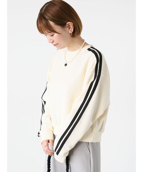 Lugnoncure（ルノンキュール）の「ライン入りスウェット（Tシャツ/カットソー・レディース・キナリ/オフホワイト/ブラック・F）」の4枚目の写真