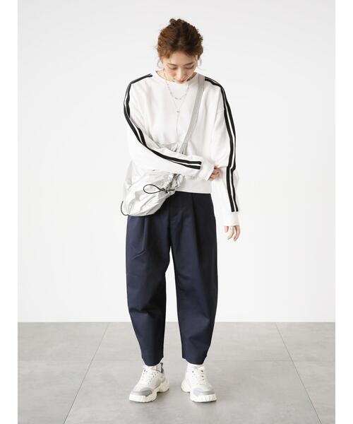 Lugnoncure（ルノンキュール）の「ライン入りスウェット（Tシャツ/カットソー・レディース・キナリ/オフホワイト/ブラック・F）」の8枚目の写真