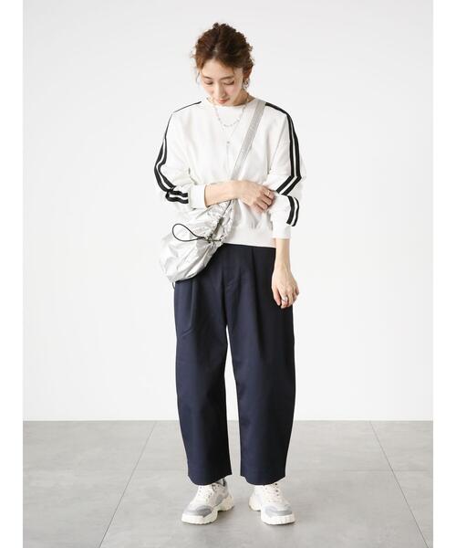 Lugnoncure（ルノンキュール）の「ライン入りスウェット（Tシャツ/カットソー・レディース・キナリ/オフホワイト/ブラック・F）」の9枚目の写真