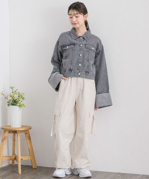 RETRO GIRL（レトロガール）の「ベルテッドミリタリーPT（その他パンツ・レディース・ブラック/ナチュラル/ピンク・FREE）」の6枚目の写真