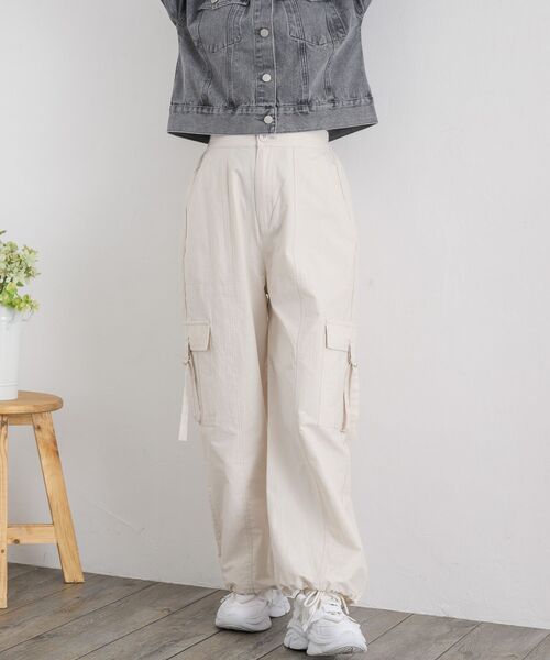 RETRO GIRL（レトロガール）の「ベルテッドミリタリーPT（その他パンツ・レディース・ブラック/ナチュラル/ピンク・FREE）」の9枚目の写真