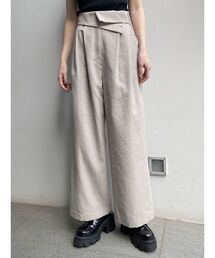 【SET UP対応】ウエストフォルドワイドパンツ