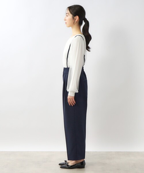 index(インデックス)の「◆2way サスペンダータックワイドパンツ【ストレッチ/イージーケア/洗濯機洗い可】(その他パンツ・レディース・チャコールグレー/ネイビー/ナチュラル・36/42/40/38)」の15枚目の写真