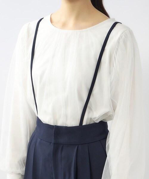 index(インデックス)の「◆2way サスペンダータックワイドパンツ【ストレッチ/イージーケア/洗濯機洗い可】(その他パンツ・レディース・チャコールグレー/ネイビー/ナチュラル・36/42/40/38)」の5枚目の写真