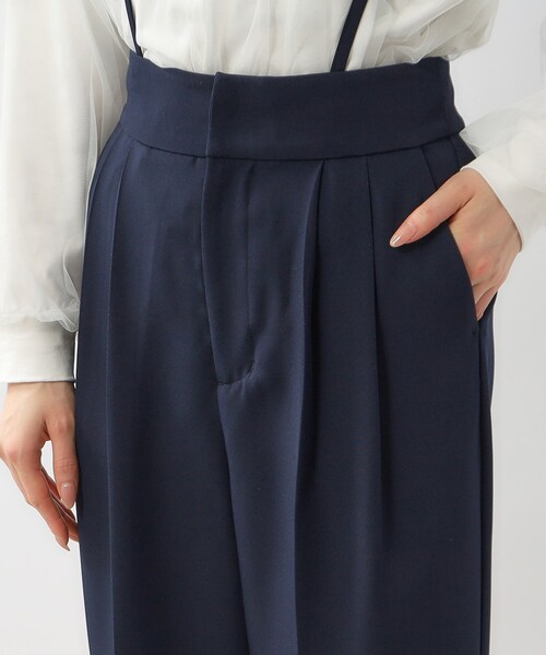 index(インデックス)の「◆2way サスペンダータックワイドパンツ【ストレッチ/イージーケア/洗濯機洗い可】(その他パンツ・レディース・チャコールグレー/ネイビー/ナチュラル・36/42/40/38)」の7枚目の写真