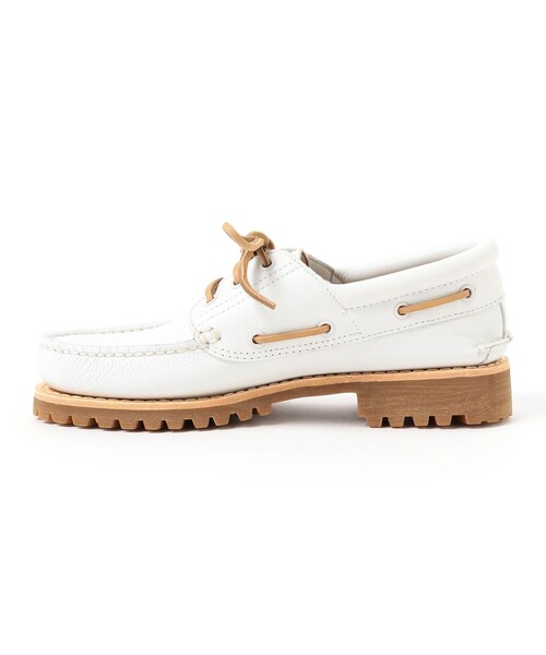 Timberland(ティンバーランド)の「Timberland / Authentics 3 Eye Classic(モカシン/デッキシューズ・メンズ・ホワイト・8inch/8.5inch/9inch/7.5inch)」の3枚目の写真