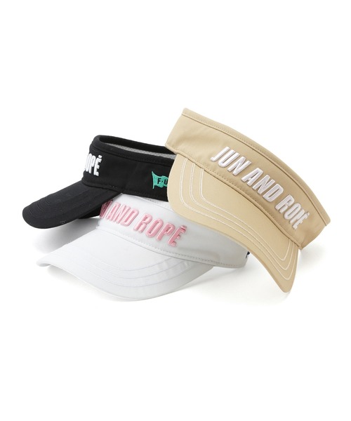 JUN&ROPE'（ジュンアンドロペ）の「POPカラー立体刺繍バイザー（サンバイザー・レディース・ホワイト/ベージュ/ブラック・FREE）」の6枚目の写真