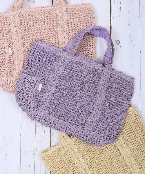 ROOTOTE(ルートート)の「ROOTOTE カゴBAG(トートバッグ・レディース・クリーム/ブルー/グレー系/ミント/ラベンダー/ピンク・FREE)」の5枚目の写真