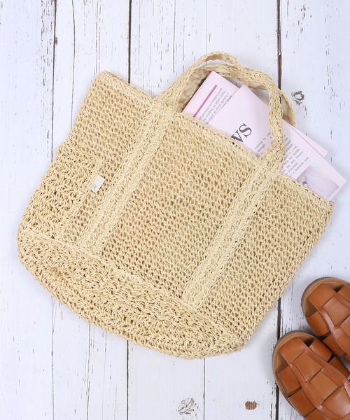 ROOTOTE(ルートート)の「ROOTOTE カゴBAG(トートバッグ・レディース・クリーム/ブルー/グレー系/ミント/ラベンダー/ピンク・FREE)」の3枚目の写真