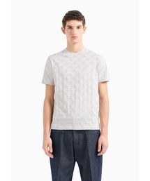 EMPORIO ARMANI | 【エンポリオ アルマーニ】Tシャツ ジャージー オールオーバージャカードグラフィックデザインモチーフ(Tシャツ/カットソー)