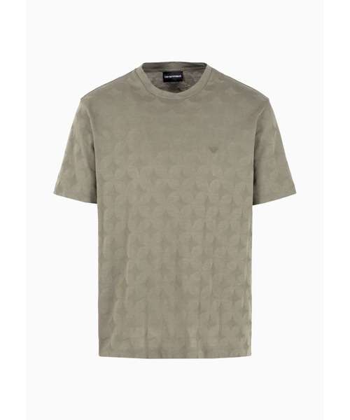 EMPORIO ARMANI（エンポリオアルマーニ）の「【エンポリオ アルマーニ】Tシャツ ジャージー オールオーバージャカードグラフィックデザインモチーフ（Tシャツ/カットソー・メンズ・シルバーグレー/カーキ・LARGE/MEDIUM/SMALL）」の7枚目の写真
