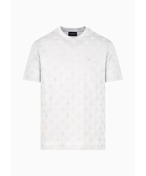 EMPORIO ARMANI（エンポリオアルマーニ）の「【エンポリオ アルマーニ】Tシャツ ジャージー オールオーバージャカードグラフィックデザインモチーフ（Tシャツ/カットソー・メンズ・シルバーグレー/カーキ・LARGE/MEDIUM/SMALL）」の11枚目の写真