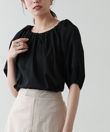 超美品❗️sheller シェリエ 2way オフショル　フリル　ブラウス　黒 一度着用美品】shellerシェリエ2wayオフショルフリルブラウス