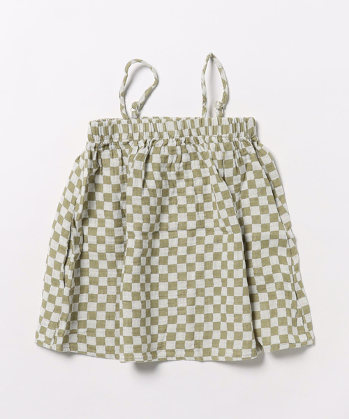 【セール】★Rylee＋Cru★SAHARA MINI DRESS || OLIVE CHECK（その他ベビー用品）｜Rylee + Cru（ライリーアンドクルー）
