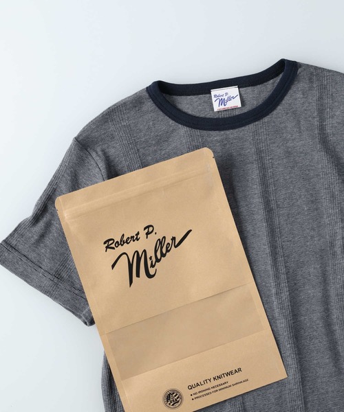 MILLER(ミラー)の「【Miller】パネルリブ Tシャツ(Tシャツ/カットソー・メンズ・ブラック×ホワイト/グレー/ホワイト×ブラック・M/L/XL)」の1枚目の写真