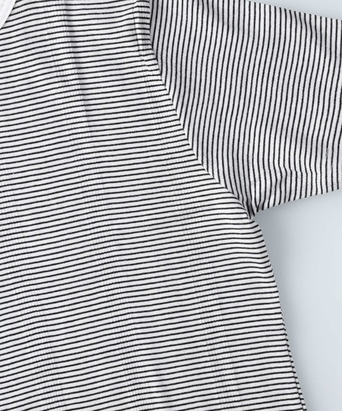 MILLER(ミラー)の「【Miller】パネルリブ Tシャツ(Tシャツ/カットソー・メンズ・ブラック×ホワイト/グレー/ホワイト×ブラック・M/L/XL)」の7枚目の写真