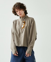 「KHA:KI/カーキ」ハーフジップショートトップ