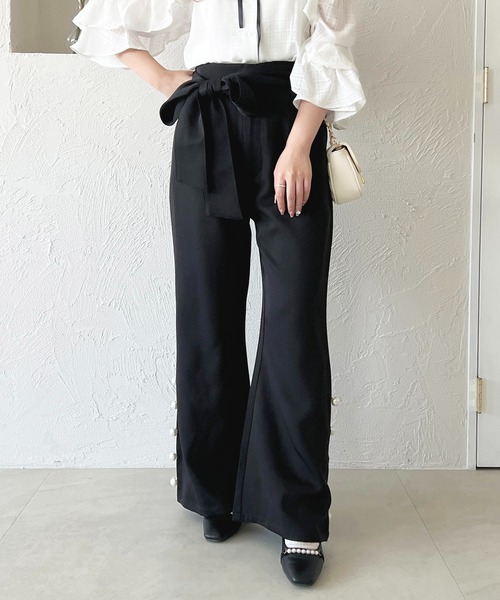 apres jour(アプレジュール)の「リボンベルトフレアパンツ【ZOZOTOWN限定アイテム】(その他パンツ・レディース・ネイビー/サックスブルー/ブラック・SMALL/X-LARGE/MEDIUM)」の21枚目の写真