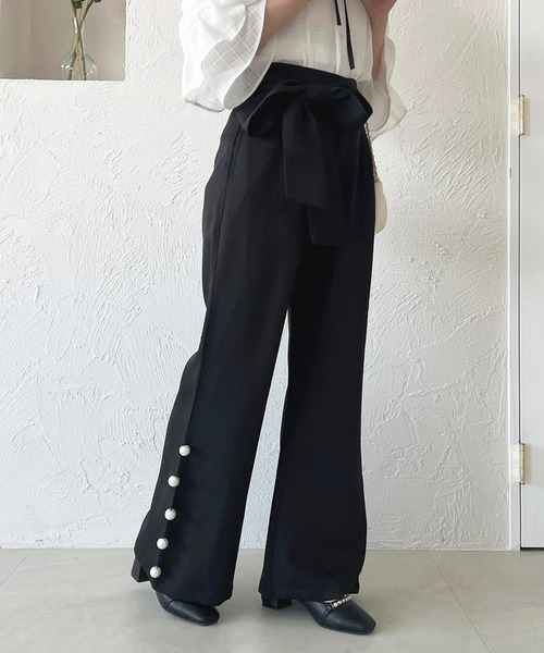 apres jour(アプレジュール)の「リボンベルトフレアパンツ【ZOZOTOWN限定アイテム】(その他パンツ・レディース・ネイビー/サックスブルー/ブラック・SMALL/X-LARGE/MEDIUM)」の20枚目の写真