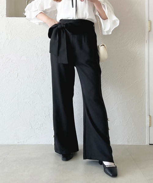 apres jour(アプレジュール)の「リボンベルトフレアパンツ【ZOZOTOWN限定アイテム】(その他パンツ・レディース・ネイビー/サックスブルー/ブラック・SMALL/X-LARGE/MEDIUM)」の22枚目の写真