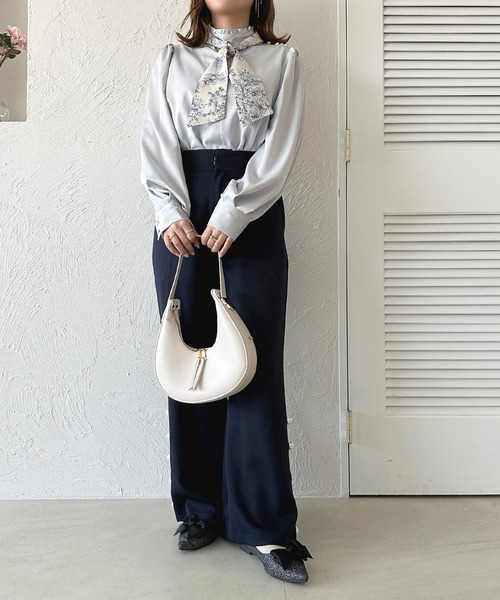 apres jour(アプレジュール)の「リボンベルトフレアパンツ【ZOZOTOWN限定アイテム】(その他パンツ・レディース・ネイビー/サックスブルー/ブラック・SMALL/X-LARGE/MEDIUM)」の11枚目の写真