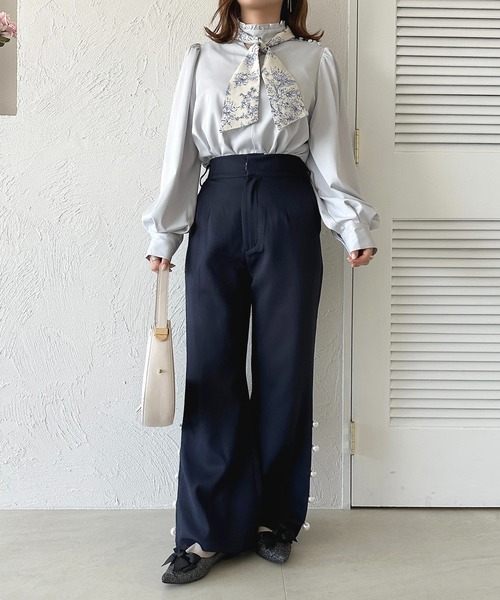apres jour(アプレジュール)の「リボンベルトフレアパンツ【ZOZOTOWN限定アイテム】(その他パンツ・レディース・ネイビー/サックスブルー/ブラック・SMALL/X-LARGE/MEDIUM)」の10枚目の写真