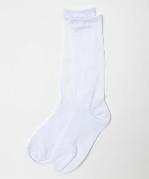 WEGO（ウィゴー）の「WEGO/ゆるリブクシュクシュソックス（ソックス/靴下・レディース・ブラック/オフホワイト・23-25cm）」の4枚目の写真