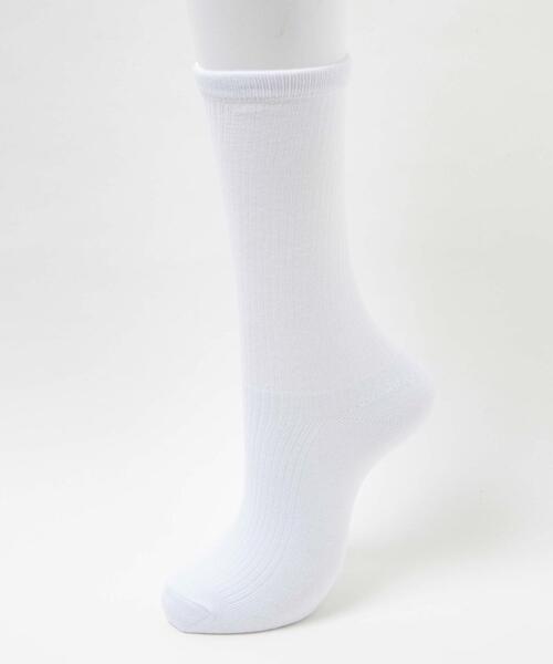 WEGO（ウィゴー）の「WEGO/ゆるリブクシュクシュソックス（ソックス/靴下・レディース・ブラック/オフホワイト・23-25cm）」の6枚目の写真