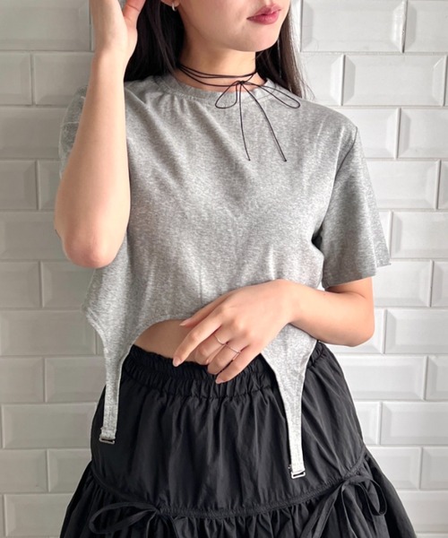 BOESSERT/ SCHORN ボエッサートショルン　カットソー セール】ガーターショートTシャツ（Tシャツ/カットソー