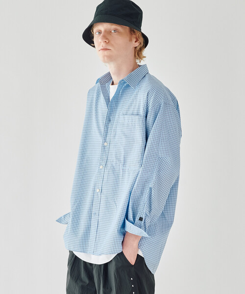 DAIWA PIER39(ダイワピア39)の「DAIWA PIER39 | TECH REGULAR COLLAR SHIRT L/S TATTERSALL MEN(シャツ/ブラウス・メンズ・ブルー系その他/ブラウン系その他・S/L/M)」の2枚目の写真