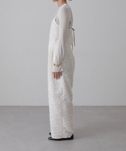 Lui's（ルイス）の「【全骨格◎/細見え】カットジャガードサロペット（その他パンツ・レディース・アイボリー/ブラック・FREE）」の16枚目の写真