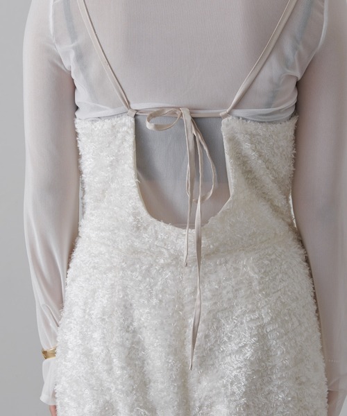 Lui's（ルイス）の「【全骨格◎/細見え】カットジャガードサロペット（その他パンツ・レディース・アイボリー/ブラック・FREE）」の18枚目の写真