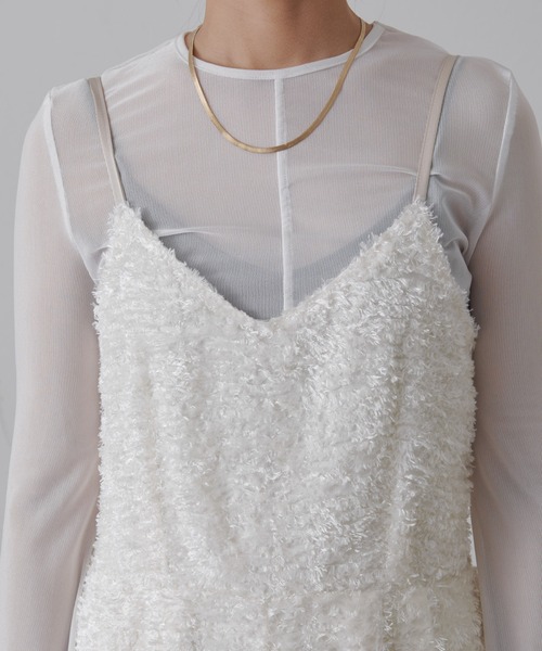 Lui's（ルイス）の「【全骨格◎/細見え】カットジャガードサロペット（その他パンツ・レディース・アイボリー/ブラック・FREE）」の19枚目の写真