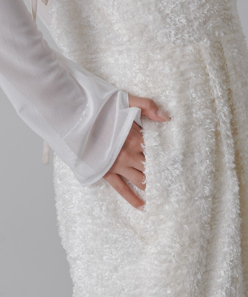 Lui's（ルイス）の「【全骨格◎/細見え】カットジャガードサロペット（その他パンツ・レディース・アイボリー/ブラック・FREE）」の8枚目の写真