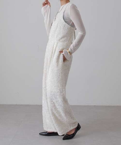 Lui's（ルイス）の「【全骨格◎/細見え】カットジャガードサロペット（その他パンツ・レディース・アイボリー/ブラック・FREE）」の22枚目の写真