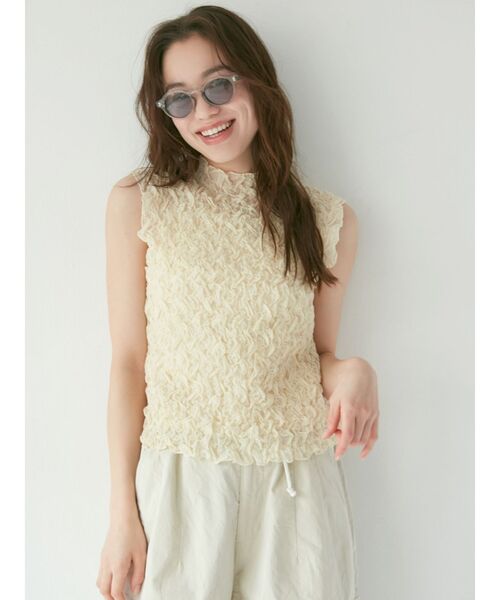 Ungrid（アングリッド）の「ジャガードノースリブラウス（シャツ/ブラウス・レディース・ブラック/アイボリー・FREE）」の10枚目の写真