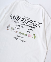 Disney PIXAR/ディズニー ピクサー トイ・ストーリー イラスト バックプリント 半袖Tシャツ レディース メンズ