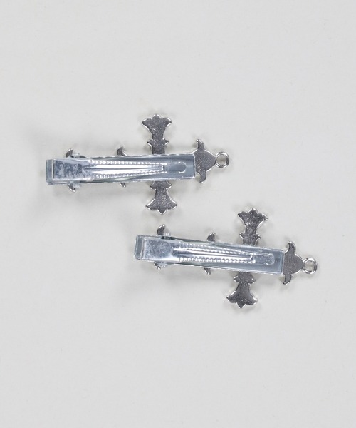 SPINNS（スピンズ）の「【2個セット】クロスカラーヘアクリップ（バレッタ/ヘアクリップ・レディース・ブラック・ONESIZE）」の3枚目の写真