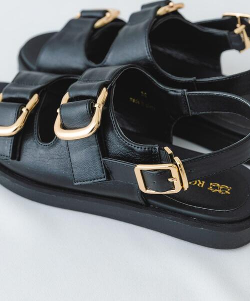 RODE SKO（ロデスコ）の「ダブルベルテッドサンダル（サンダル・レディース・ライトグレー/ブラック・36/38/37）」の4枚目の写真