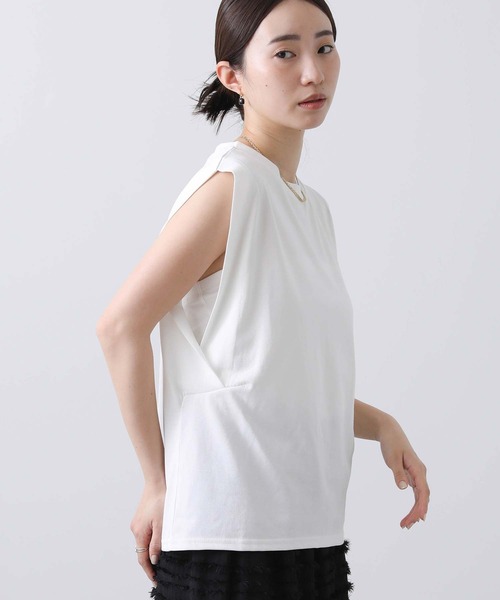 Gready Brilliant(グレディブリリアン)の「プレーティング天竺ノースリーカットソー(Tシャツ/カットソー・レディース・ブラック/オフホワイト・38)」の10枚目の写真
