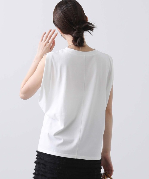Gready Brilliant(グレディブリリアン)の「プレーティング天竺ノースリーカットソー(Tシャツ/カットソー・レディース・ブラック/オフホワイト・38)」の7枚目の写真