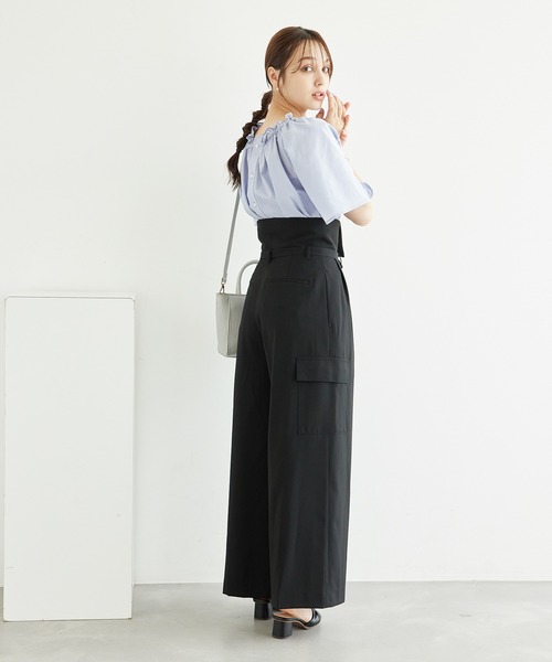 ROPE' PICNIC(ロペピクニック)の「サッカーオフショルブラウス/2WAY(シャツ/ブラウス・レディース・ブラック/サックスブルー/ホワイト・38)」の17枚目の写真