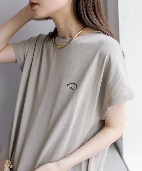 PUAL CE CIN(ピュアルセシン)の「汗に負けない!カットソーワンピース(ワンピース・レディース・ベージュ/スミクロ/レッド系・FREE)」の5枚目の写真