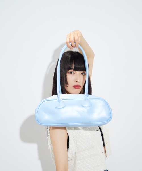 Shelly island（シェリーアイランド）の「プアッファーボストンバッグ（ボストンバッグ・レディース・ホワイト/ブラック/ブルー・FREE）」の16枚目の写真