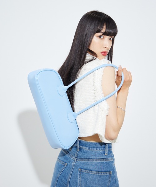 Shelly island（シェリーアイランド）の「プアッファーボストンバッグ（ボストンバッグ・レディース・ホワイト/ブラック/ブルー・FREE）」の20枚目の写真